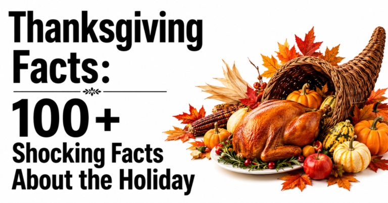 Thanksgiving Facts: 100+ shocking facts about the holiday with roasted turkey and fall decorations