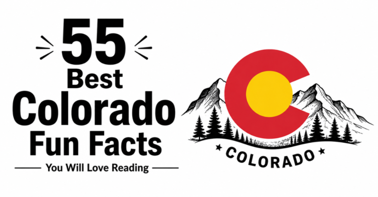 55 Best Colorado Fun Facts You Will Love Reading – Colorado mountains and state-themed graphic