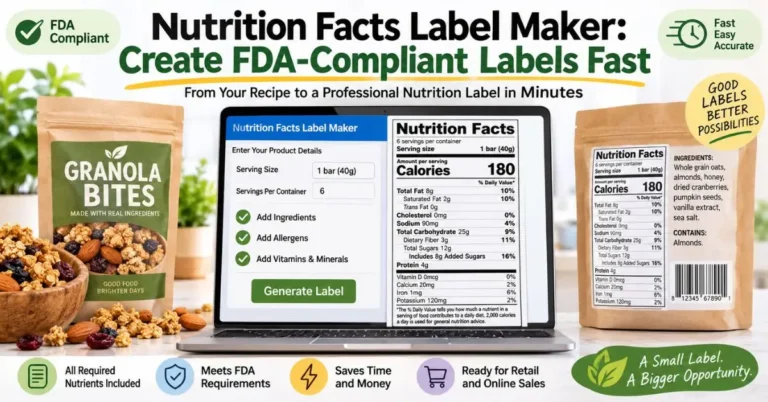 Nutrition Facts Label Maker for creating FDA-compliant nutrition labels