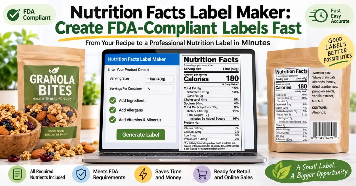 Nutrition Facts Label Maker for creating FDA-compliant nutrition labels