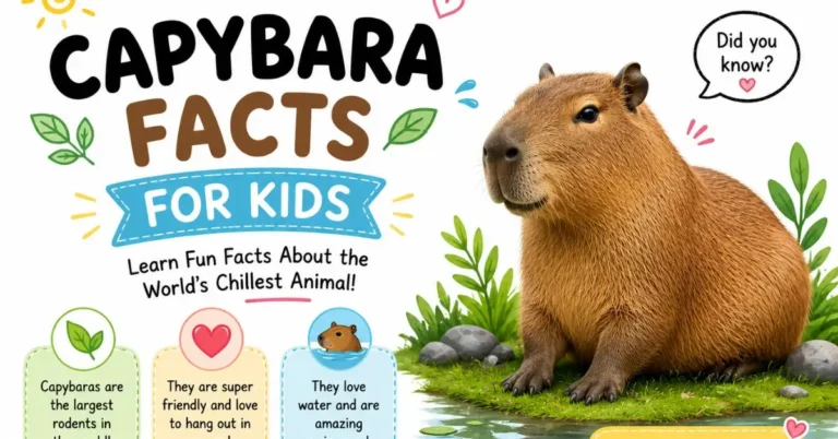 Capybara facts for kids with a friendly capybara near water