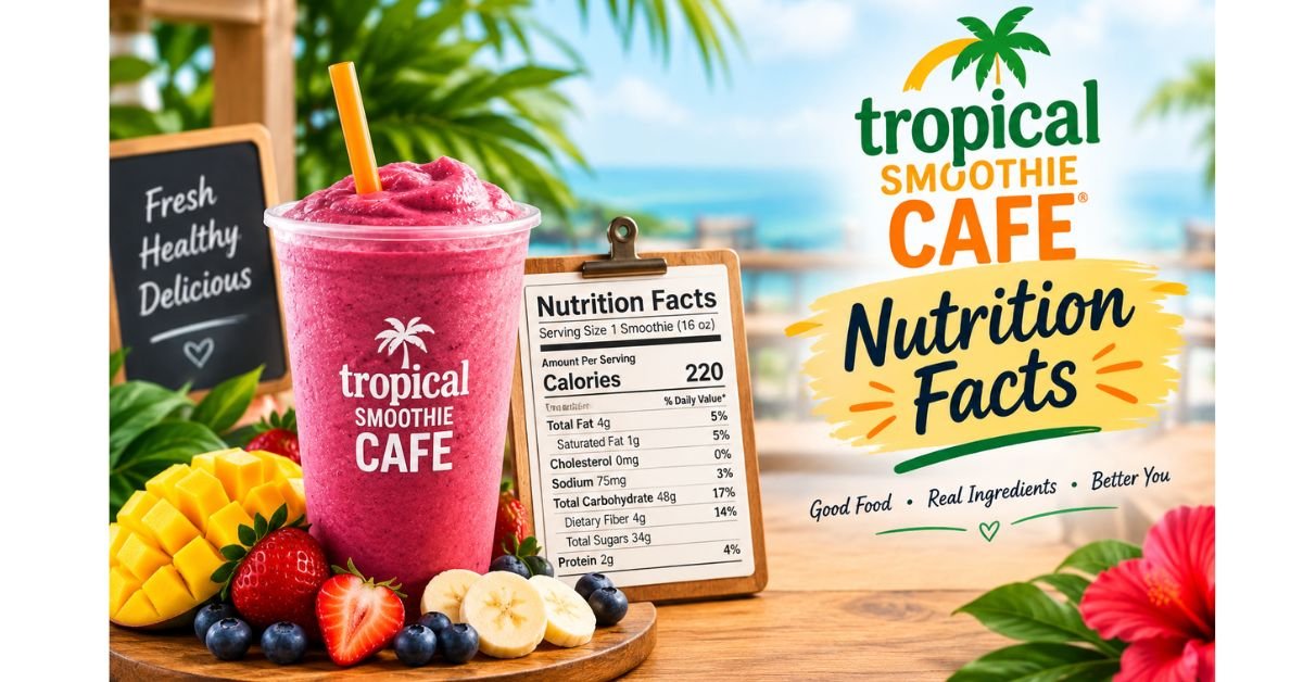 Tropical Smoothie Cafe nutrition facts with fresh fruit and berry smoothie