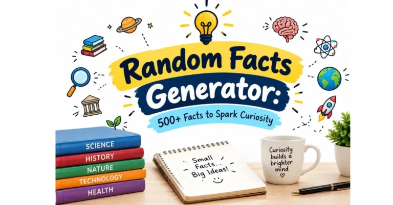 Random facts generator with 500 plus facts to spark curiosity